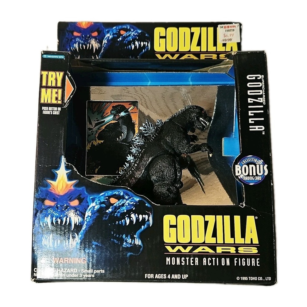 NEW 1995 Trendmasters Godzilla Wars Godzilla MIB Destroy All Monsters Vintage